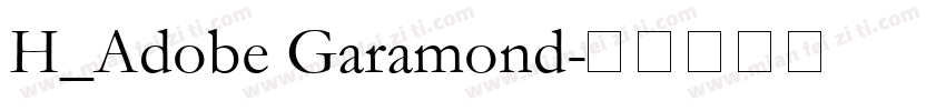 H_Adobe Garamond字体转换